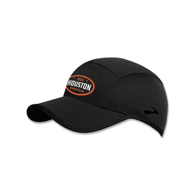 Brooks Houston22 Tempo - Mens Running Hat - Black/Orange/White/13.1 Houston (14750RMWB)